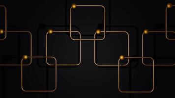 A Mesmerizing Golden Square Design with Rotating Golden Balls Circling Each Square in Perfect Harmony Loop Animation video