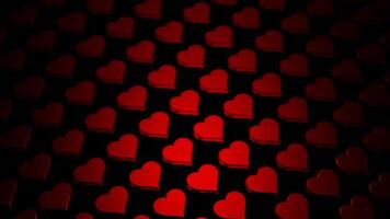 Elegant red heart wavy pattern flowing in a seamless loop creating a romantic and soothing visual effect loop animation video