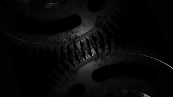 A black background with gears on it video