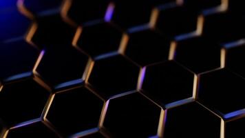 Abstract background of hexagonal honeycomb video