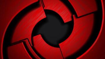 Dark Red Spinning Sci-Fi Mechanical Part with Futuristic Geometric Abstract Design in 3D Animation Loop Animation video