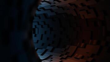Futuristic Sci-Fi Cubic Tunnel with High-Tech Design and Immersive Digital Environment Loop Animation video