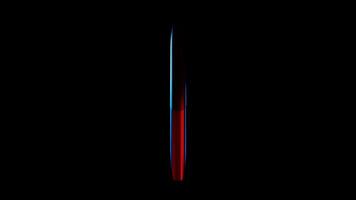 Dynamic spinning red and blue neon flash symbol with glowing effect and vibrant motion loop animation video
