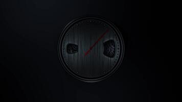 A clock with a red hand on it video