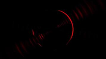 A Captivating Red Neon Circle Glowing Brightly Over a Dark Background with Seamless Motion and Hypnotic Loop Animation video