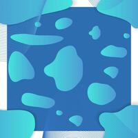 abstract Blue backgrount with white frame border ormament. wave blend line pattern and wave stone oranament on blue gradient colors. vector
