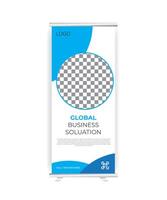 Corporate business rollup banner design vector