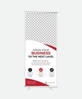 Business agency roll up banner design template. vector