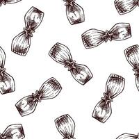 hand drawn seamless pattern with bandeau bikini tops in vintage style vector