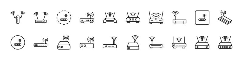 Wi Fi Router Related Line Icons for Web Sites, Books, Cards, Apps. Editable Stroke. Perfect for Web Sites, Books, Cards, Apps vector