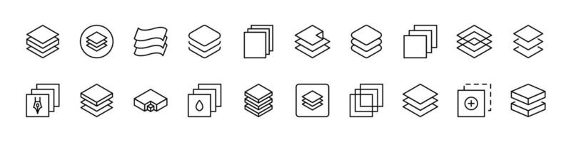 Folder Line Icon Bundle. Minimalistic Linear Pictogram for Web and Graphic Design, Apps, Banners, Social Network and Cards vector