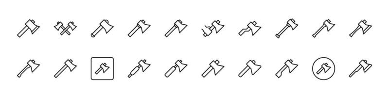 Simple Linear Icon of Axe. Minimalistic Linear Pictogram for Web and Graphic Design, Apps, Banners, Social Network and Cards vector