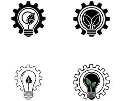 Unleash your creative potential with this collection of light bulb vectors representing brainstorming and conceptualization. Ideal for marketing materials and brainstorming sessions .