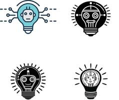 Light Bulbs Merging Data and Insights into a Global Synergy for Progress. vector