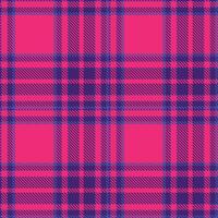 Iridescent Cobalt Blue and Cool Cerise Seamless Tartan Fabric Design vector