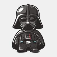 darth vader tamagochi 2D illustration Design vector