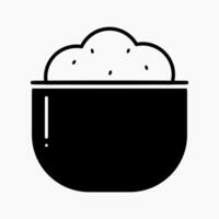 Rice bowl for break fasting in Ramadhan vector