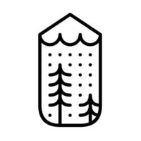 Rain Forest Nature Landscape outline in frame vector