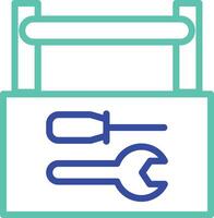 Tool Kit outline dual color icon vector