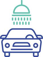 Car Wash outline dual color icon design vector
