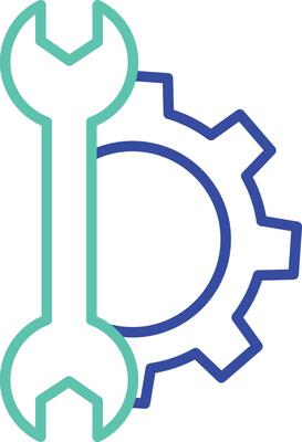 Repair Service outline dual color icon