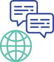 Global communication icon design vector