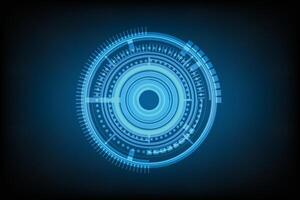 Ui HUD screen tech system futuristic cyber technology concept vector