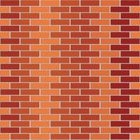 Seamless Brick Wall Pattern of red and brown color vector