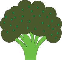 Fresh Broccoli icon Farm fresh eco and healthy vegetables Realistic Style Cauliflower Flat Style Salad Design Healthy Food and Lifestyle Isolated on White Background vector