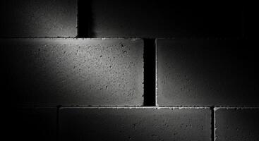 Dark Grey Concrete Blocks Wall Texture Background Architectural Photography photo