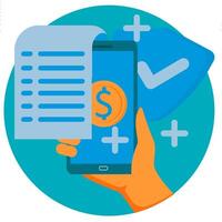 How to pay for your taxes with a smartphone vector