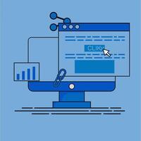 How to create a website with a content management system vector