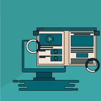 How to create a website with wordpress vector