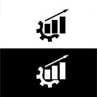 Logo design for business growth vector