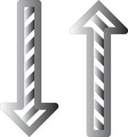 Upward And Downward Arrows Highlighting Direction and Contrast in Motion vector