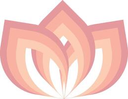 A pink lotus flower design rendered in a minimalistic and stylized approach, representing themes of peace, elegance, and tranquility. Suitable for wellness, spa, or meditation related projects. vector