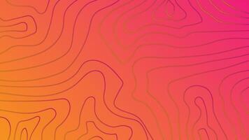 Abstract Gradient Background with Topographic Contour Lines in Vibrant Colors vector
