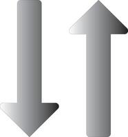 Metallic Directional Arrows Pointing Up and Down Representing Movement and Choices vector