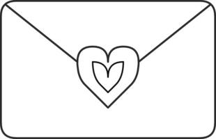 Minimalistic Design of a Sealed Envelope with a Heart Emblem vector