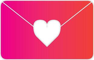 Heart-Shaped Envelope on Gradient Background Design for Love and Affection Themes vector