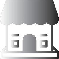Monochromatic Icon Representing a Business Storefront With Awning vector