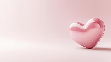 A Valentine's Day background with a pink heart and copy space for the text. 15 photo