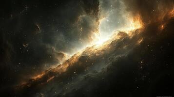 Star clusters and nebulae in dark space. 11 photo