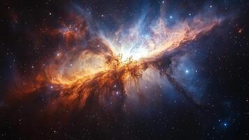 Star clusters and nebulae in dark space. 13 photo