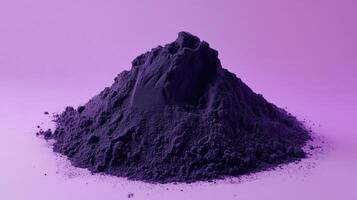 A purple powder explosion in the middle against a Light pastel purple background. 14 photo