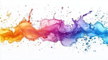A watercolor splash isolated on white background. 13 photo