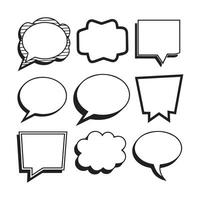Set of speech bubbles illustration vector