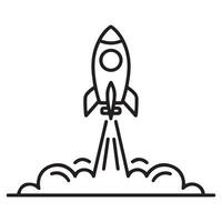 Rocket Launch Icon Symbol of Growth and Innovation vector