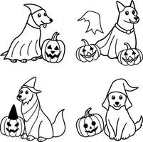 Forest animal line drawings to print and color vector