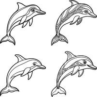Animal tale line art to print and color vector